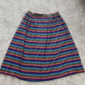 Christian Dior VINTAGE 1970s Multicolor Striped A-Line Skirt